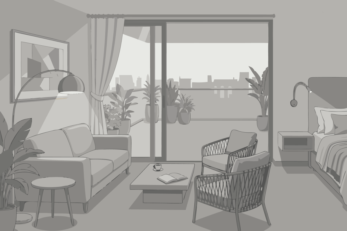 Suite mit Blick auf die Bucht
